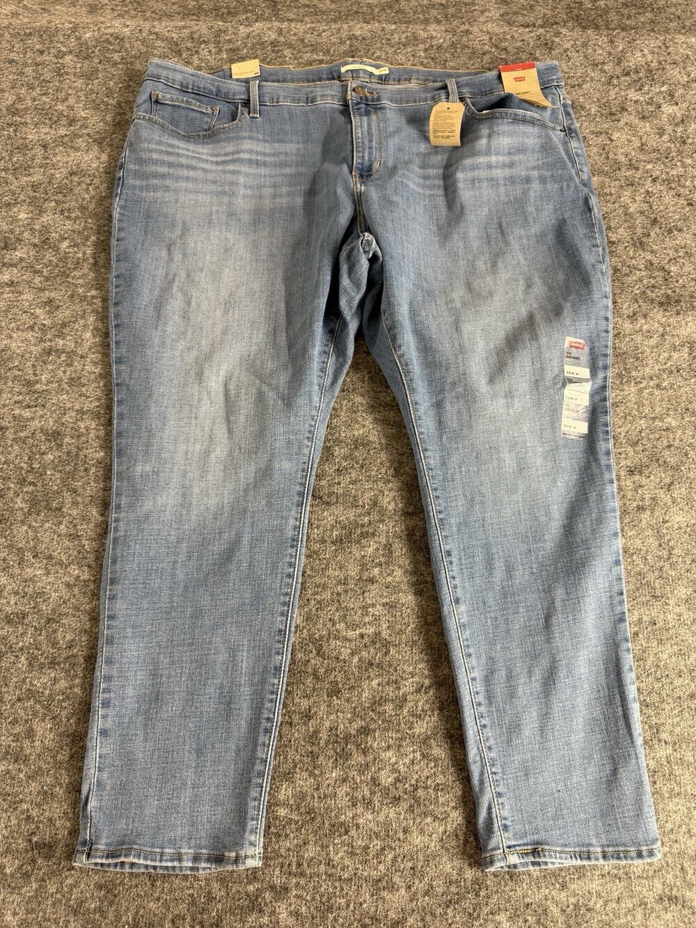 Levi's 711 Skinny Jeans Women's Plus 26W Blue Medium Wash Denim Pants N40